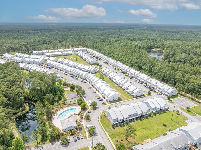 182 N Sand Palm Rd, Freeport, FL 32439 - drone / aerial view of a heavily wooded area and a nearby body of water
