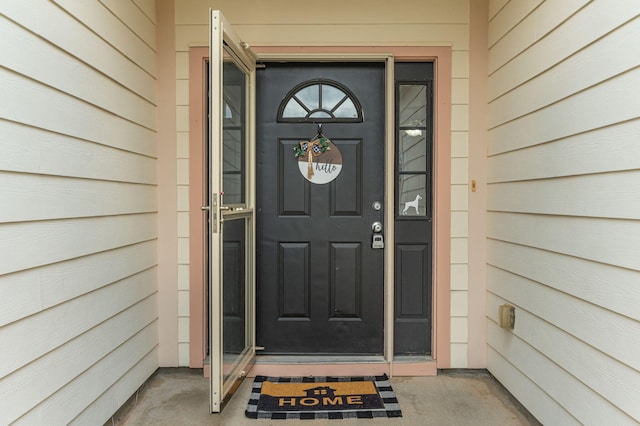 view of doorway to property