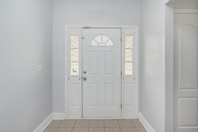 view of tiled foyer