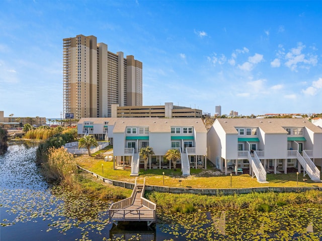 view of property featuring a water view