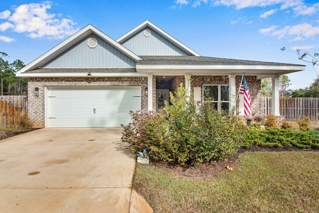 view of front of home featuring a garage