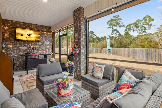 view of patio / terrace with an outdoor hangout area