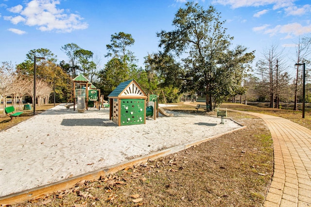 view of jungle gym