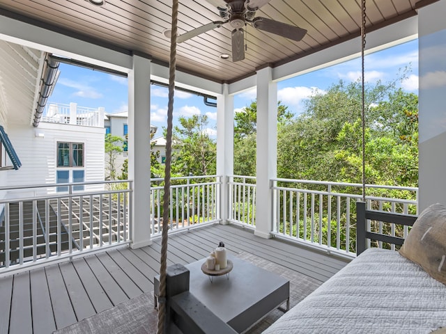 107 E Bermuda Dr, Santa Rosa Beach, FL 32459 - deck with a ceiling fan
