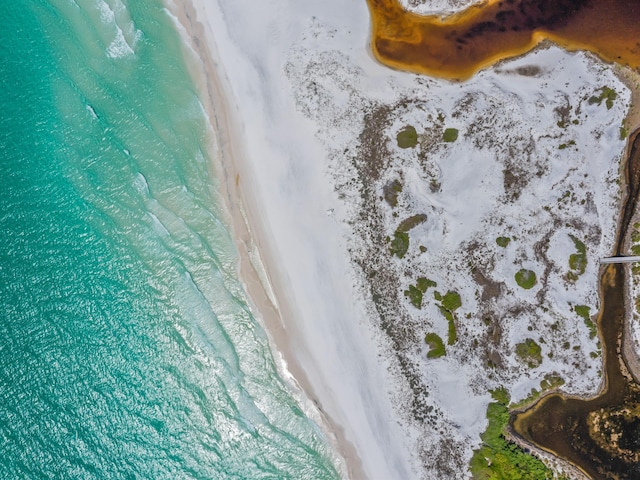 107 E Bermuda Dr, Santa Rosa Beach, FL 32459 - drone / aerial view of waterfront with a beach
