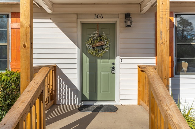 view of doorway to property