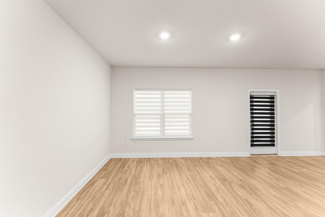 empty room featuring light hardwood / wood-style floors