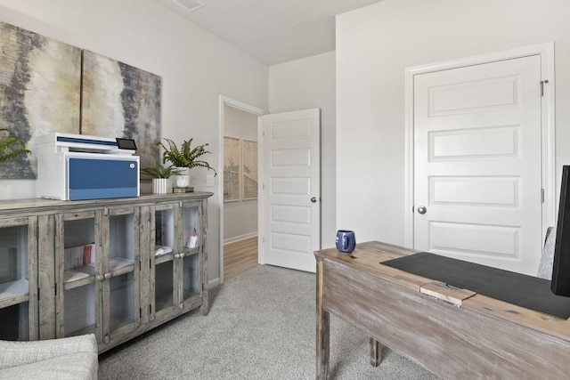 office area with carpet floors