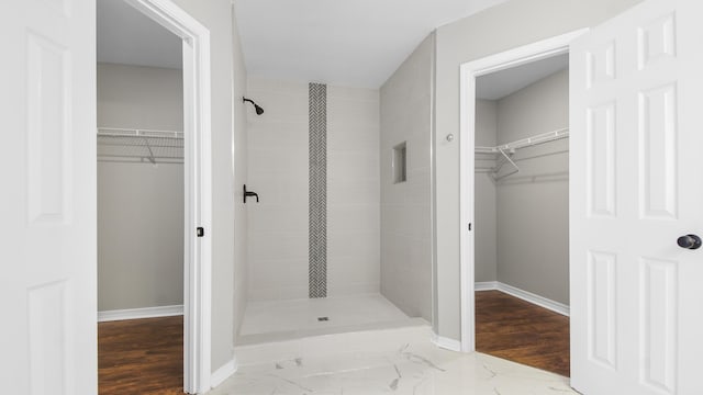 bathroom featuring walk in shower