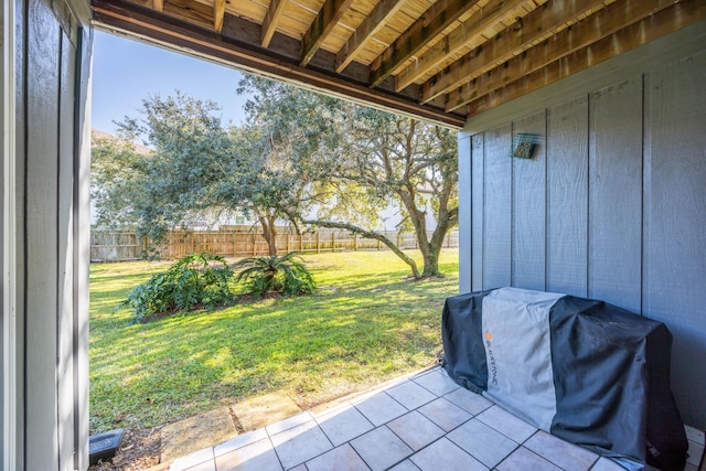 view of patio / terrace featuring a grill