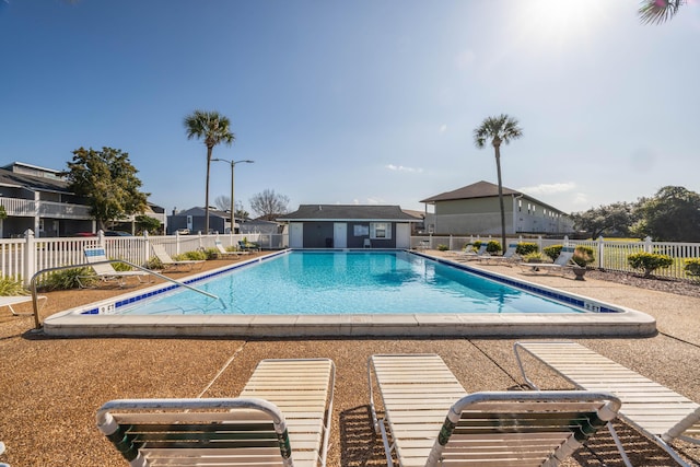 view of pool featuring a patio area