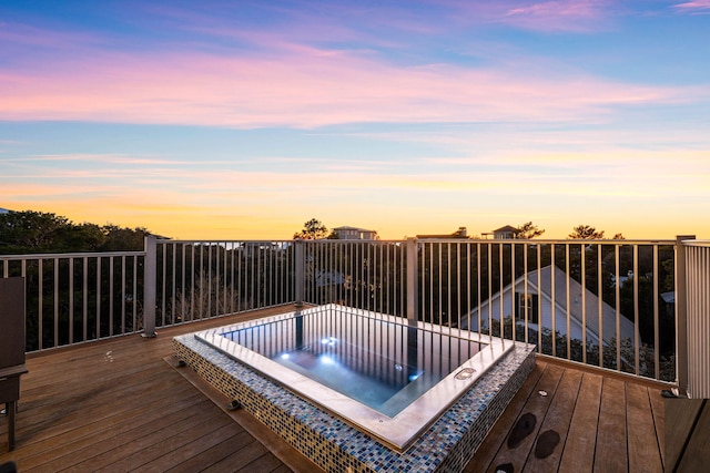 view of deck at dusk