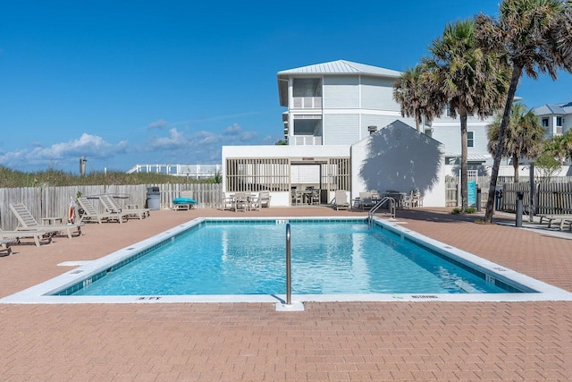 view of pool with a patio