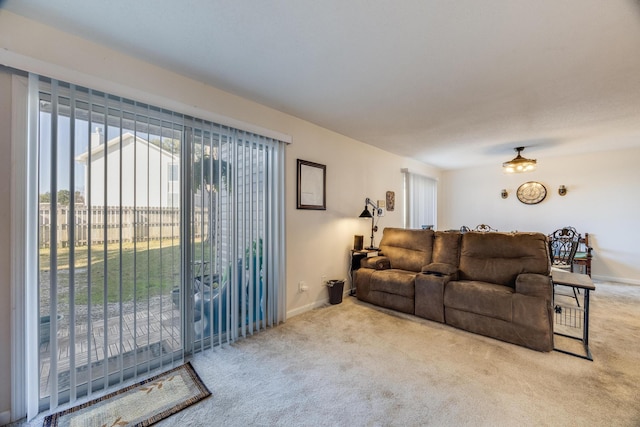 view of carpeted living room