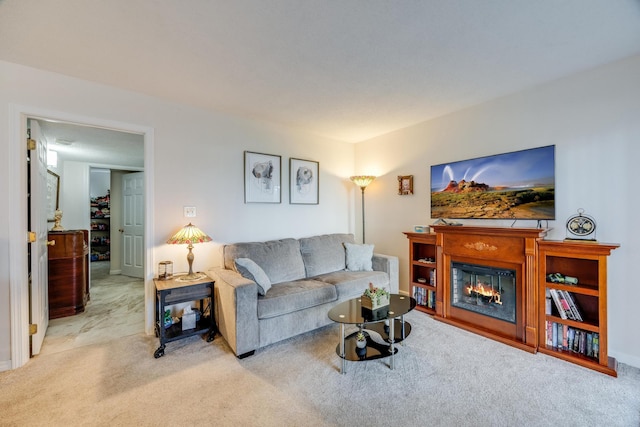 view of carpeted living room