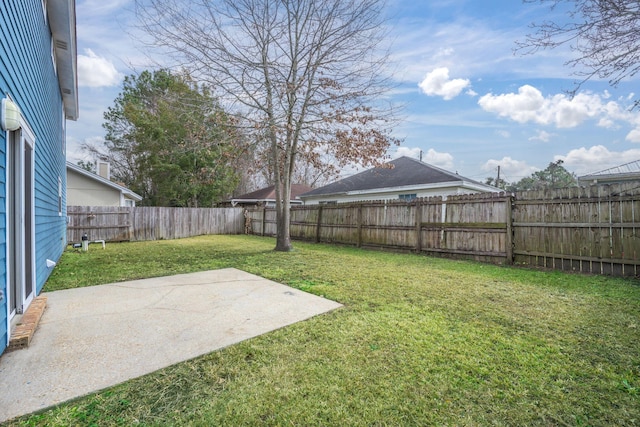 view of yard featuring a patio area