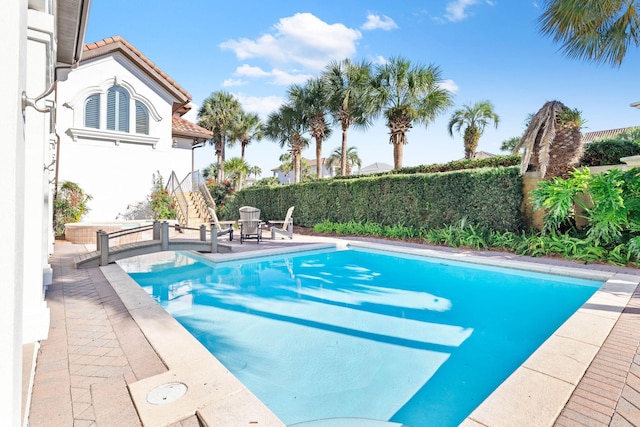 view of pool featuring a patio area