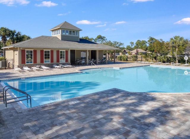 view of pool with a patio area