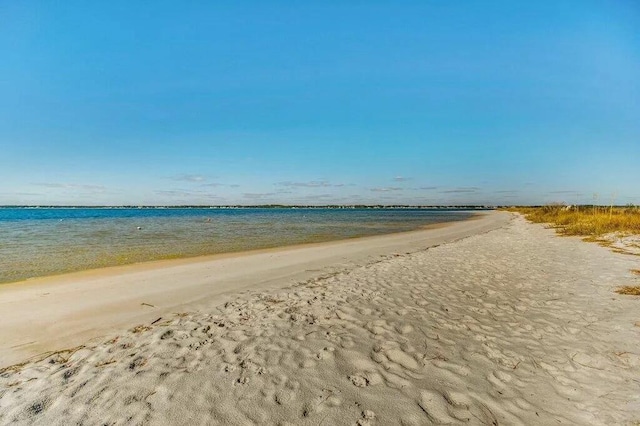 property view of water with a beach view