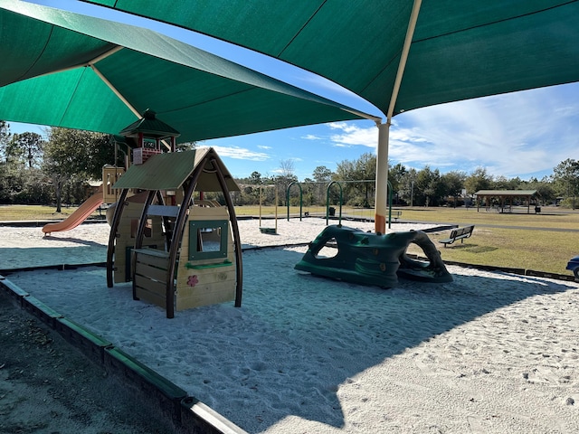 view of jungle gym