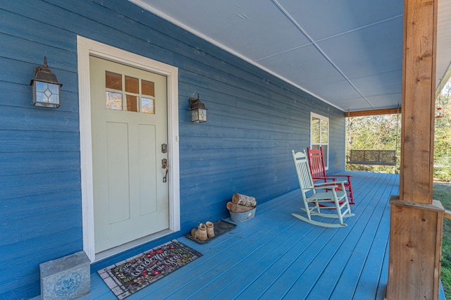 property entrance with a porch