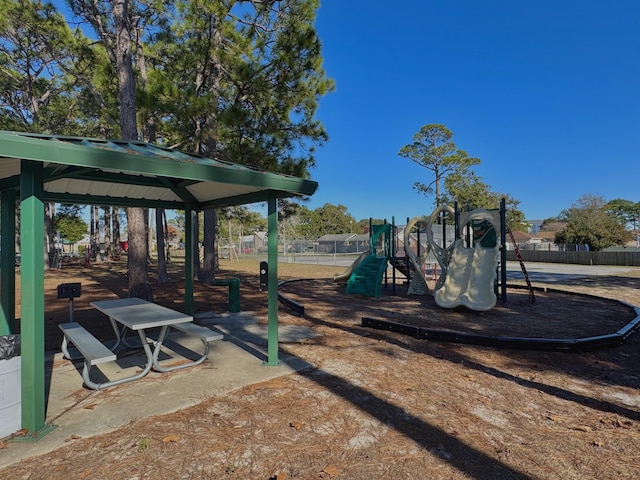 view of jungle gym