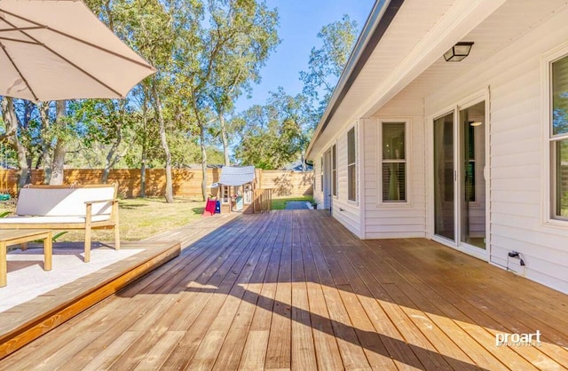 view of wooden deck