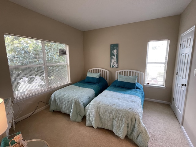 bedroom featuring carpet