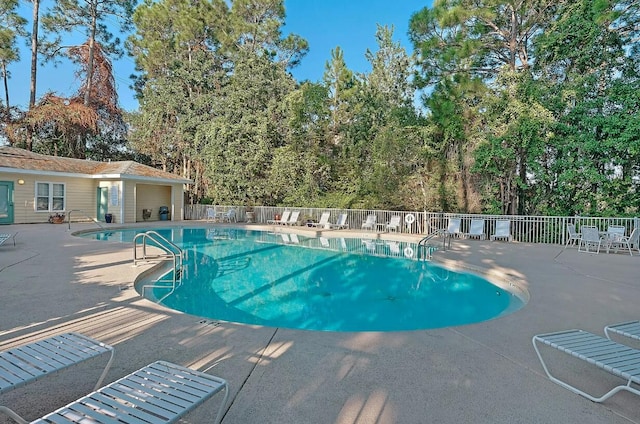 view of pool with a patio