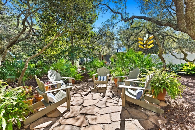 view of patio / terrace with fence