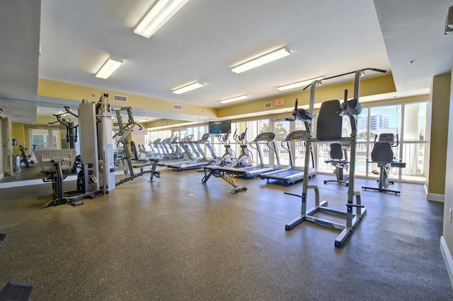 view of exercise room