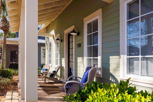 view of patio / terrace featuring covered porch