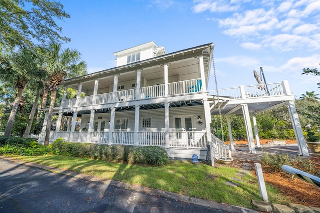 view of front of house with french doors