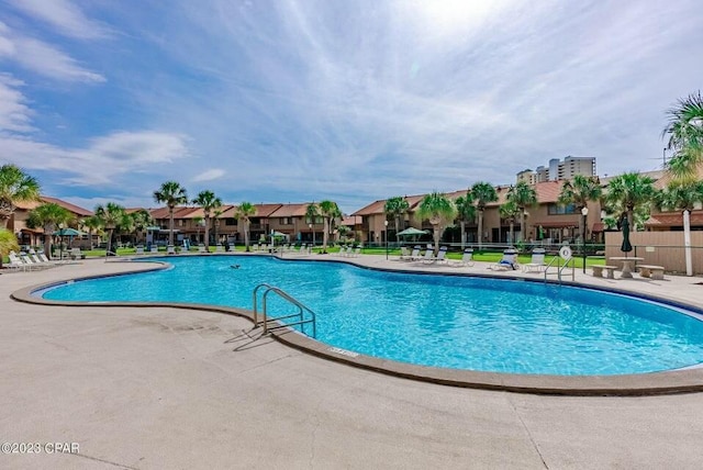 view of pool with a patio