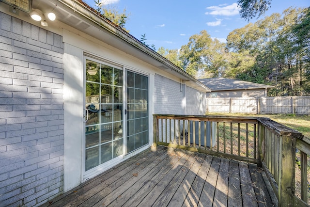 wooden deck with fence