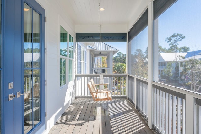 view of sunroom