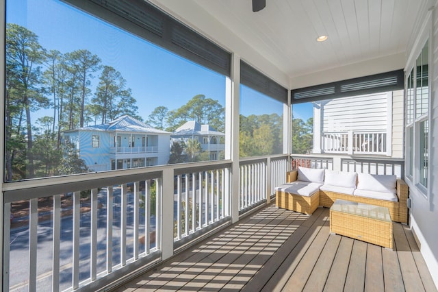 sunroom / solarium with a healthy amount of sunlight