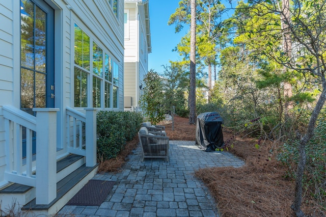 exterior space featuring area for grilling