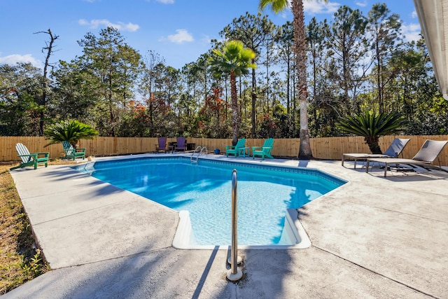 view of pool featuring a patio area