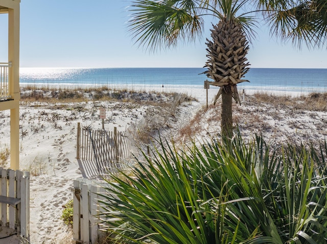 water view with a beach view