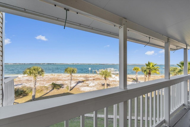 water view featuring a view of the beach