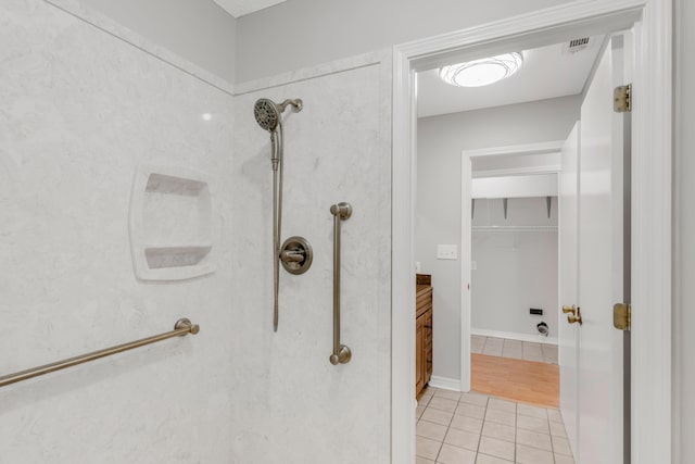 bathroom featuring vanity and tile patterned floors