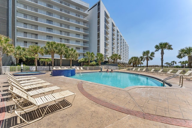 view of pool with a patio area