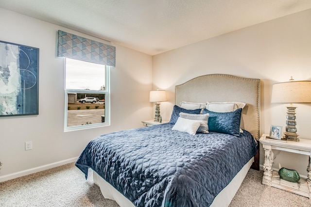 bedroom with carpet