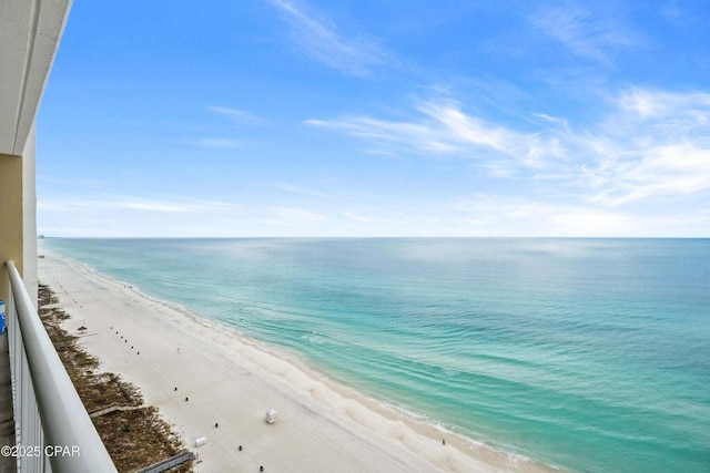 property view of water with a view of the beach