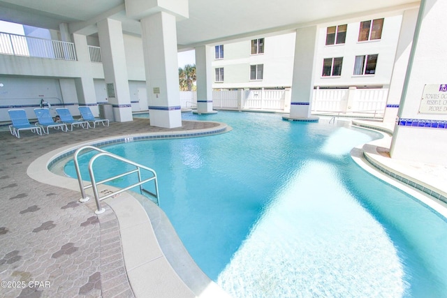 view of pool with a patio area