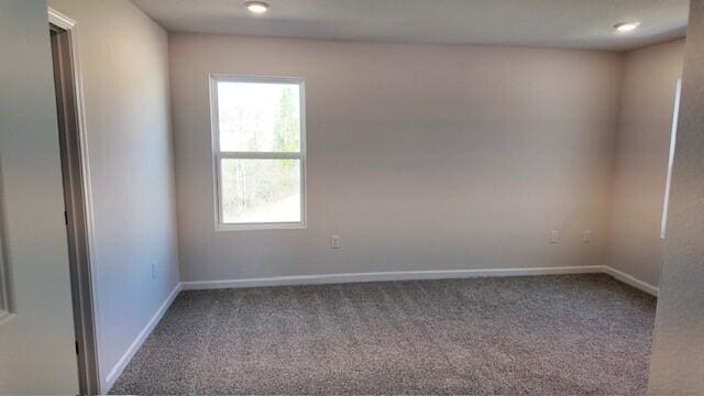 carpeted spare room with a wealth of natural light