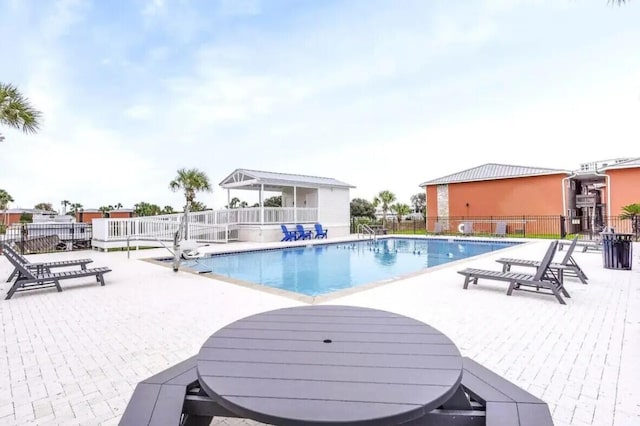 view of pool with a patio