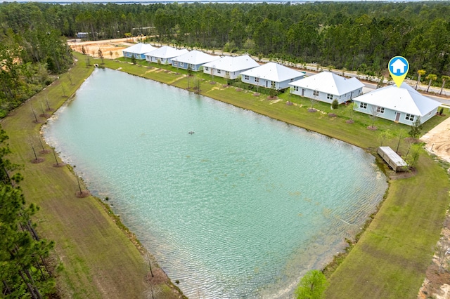 363 Bear Creek Blvd, Freeport, FL 32439 - bird's eye view with a water view and a view of trees