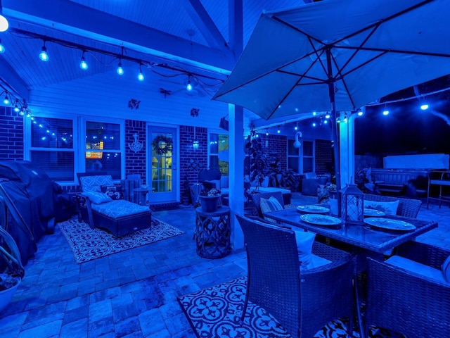 view of patio featuring an outdoor hangout area